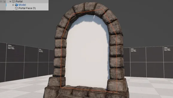 Image showing the portal setup in Unity