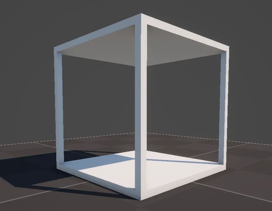 Cube model with the middle cut out to look like Antichamber cube