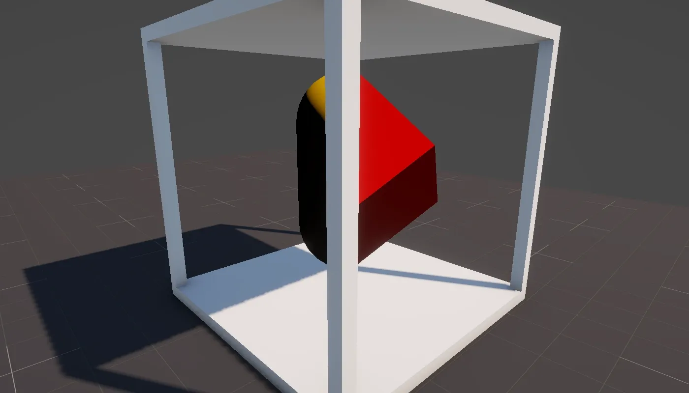 Cube with stencil shaders applied